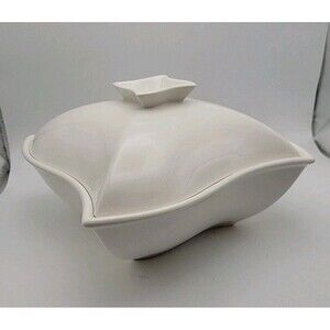 SIENA GODINGER 1qt Covered Bake Buffet Chafing Casserole Ceramic Dish